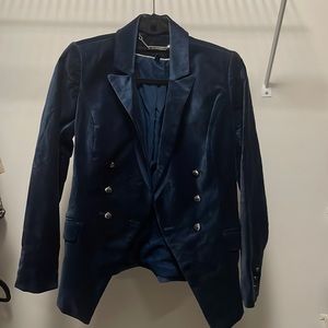 WHBM Blue Suede Jacket